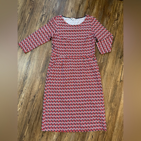 BODEN Penny jersey cotton dress dove LIKE NEW sz 10 L 😘 - Picture 2 of 12
